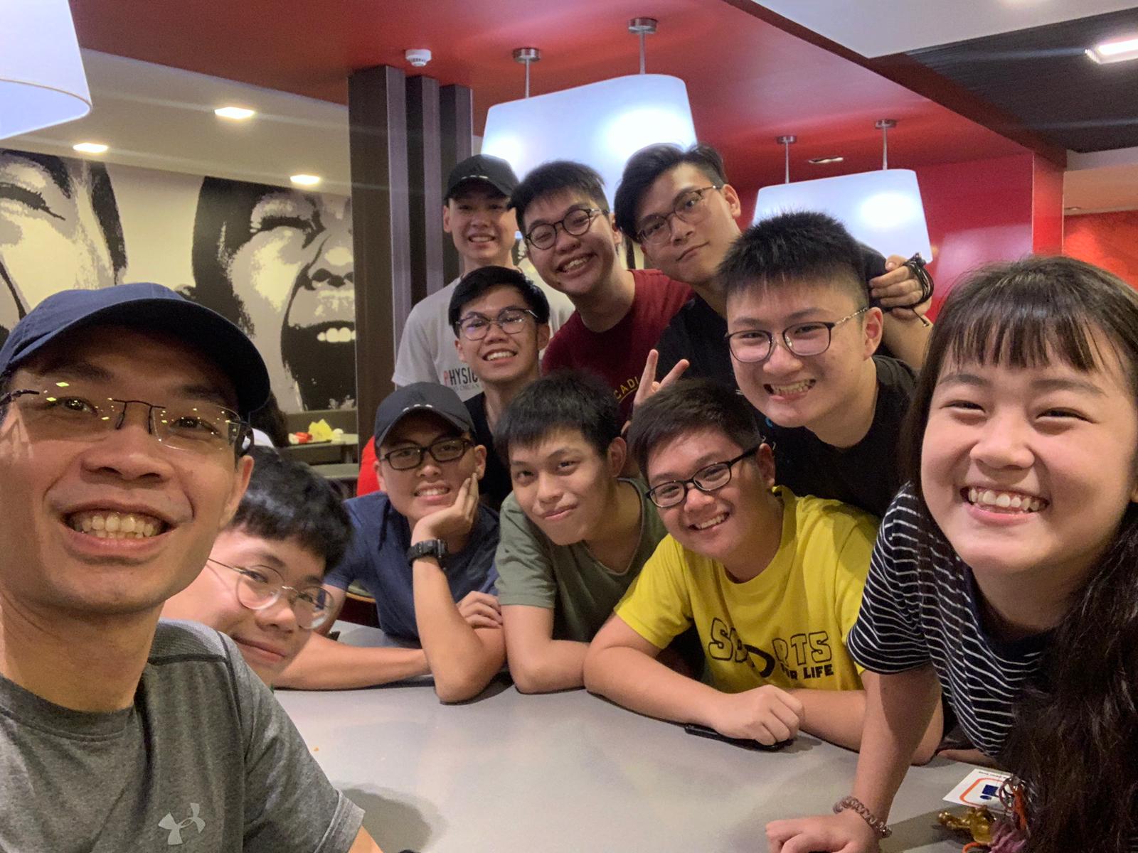 group photo of my npcc squad in macdonalds during our monthly meet up